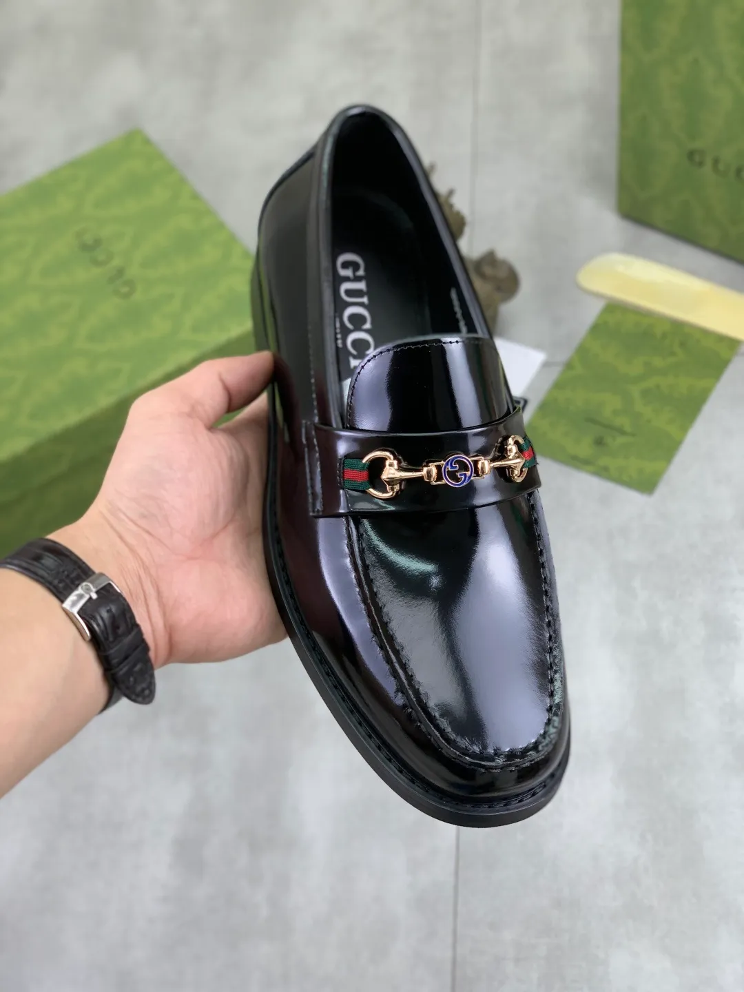 Men's men's shoes 💰P460 [New style] Water dyed cowhide 💰💎💎💎 [Gucci] GUCCI high-end men's formal business leather shoes, original order 1:1! Original imported high-end calfskin, original metal buckle, imported first-layer cowhide lining for feet, original outsole, men's shoe size: 38-45, black color available